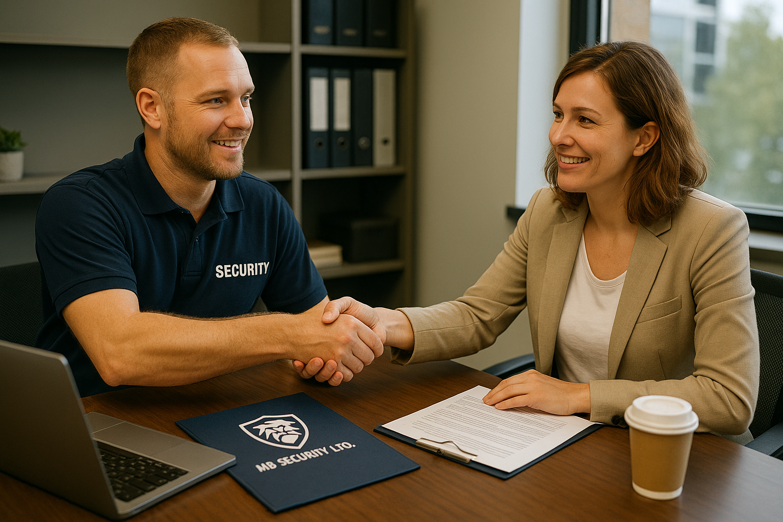 Client meeting with security representative