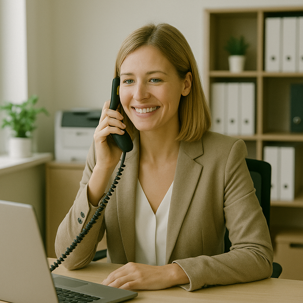 Office staff handling enquiries